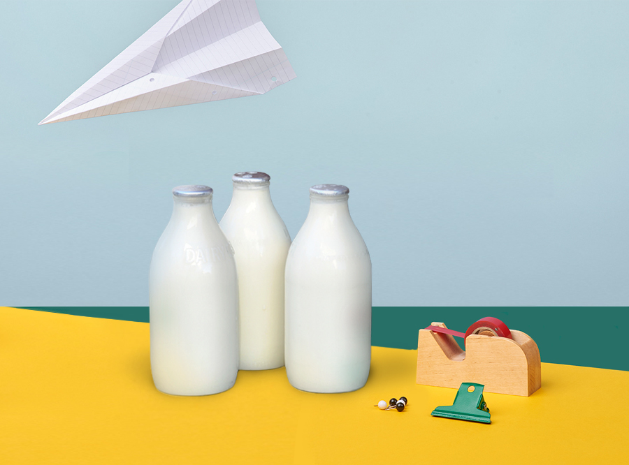 Re-usable glass milk delivery